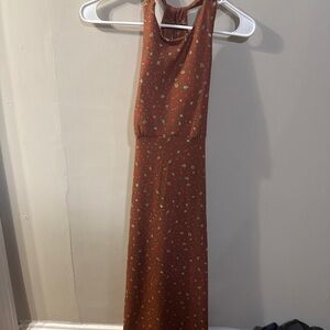 NWT Prana Rust Floral Maxi Dress